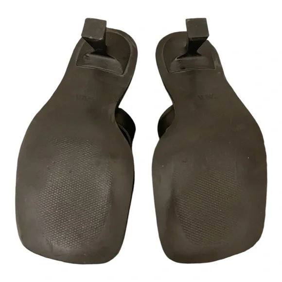 Zara | Black Leather Heeled Mules - Picture 8 of 12